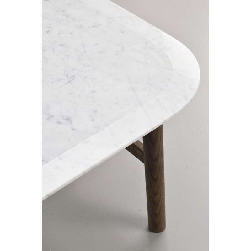 RO Hammond Coffee Table 135x62 Marble White/Brown